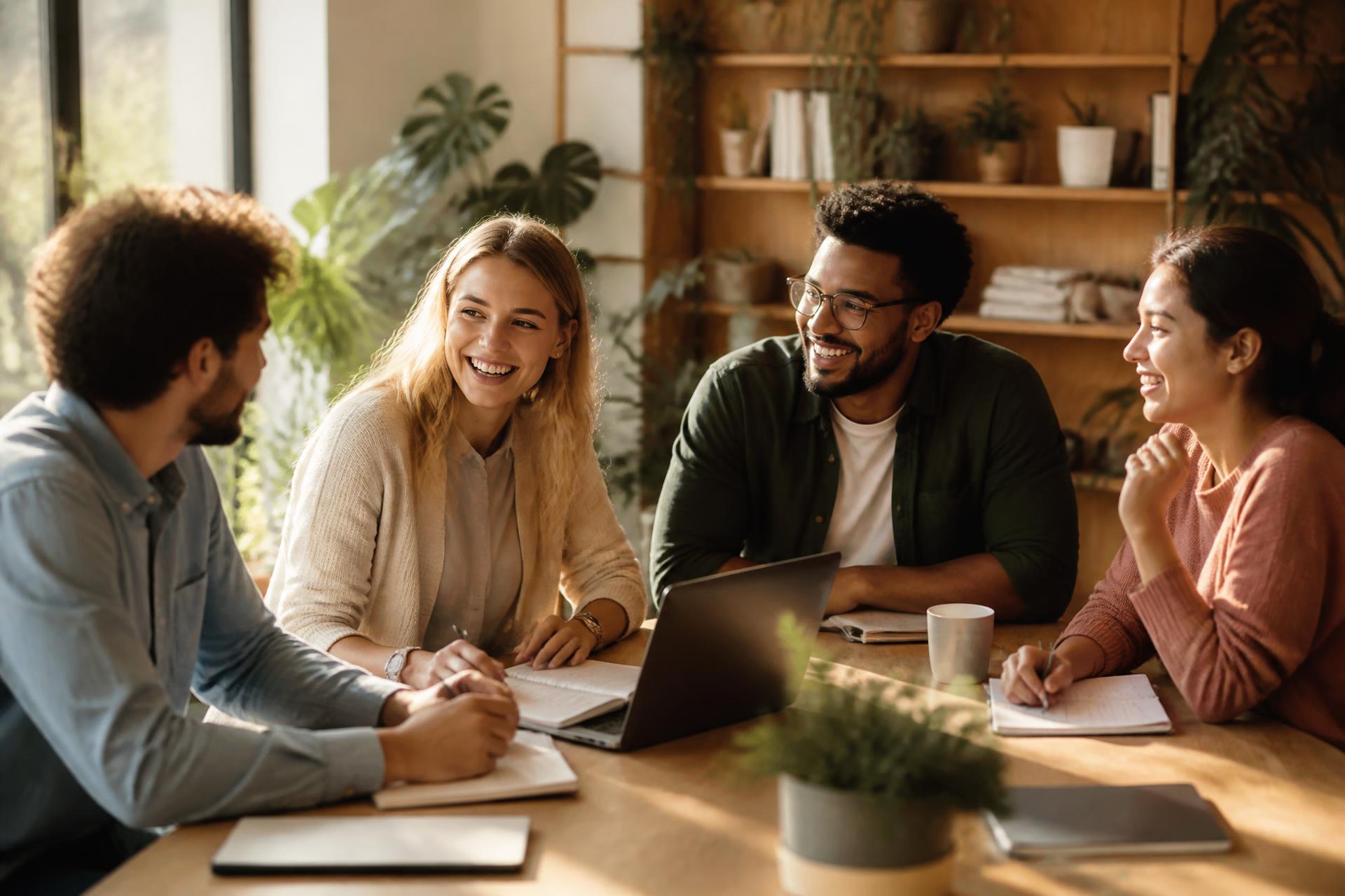 Engineers and business leaders collaborating around AI workflow dashboards